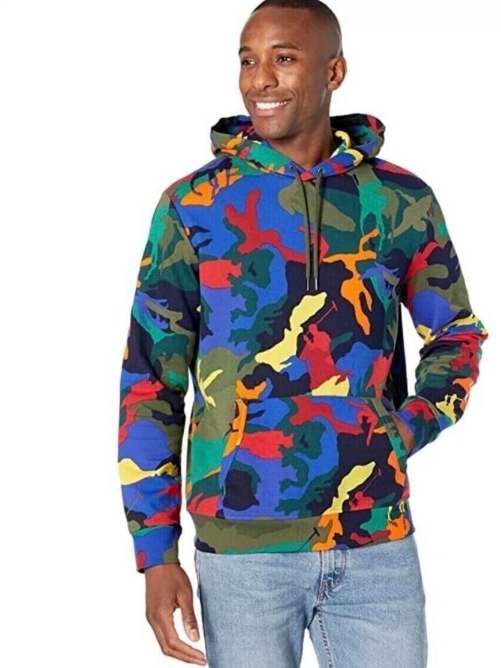 Polo Ralph Lauren Men's Small Camo Hoodie Multicolor Camouflage